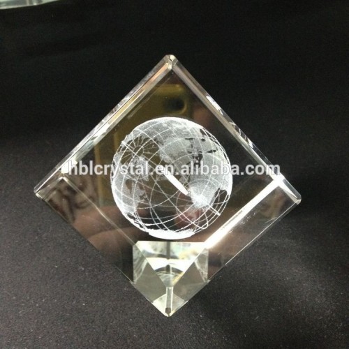 fashion laser crystal cube 3d paperweight