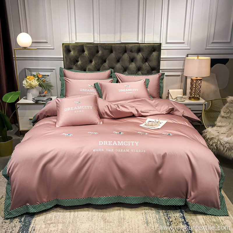 Luxury brand bedsheet egyptian cotton bed sheets bedding