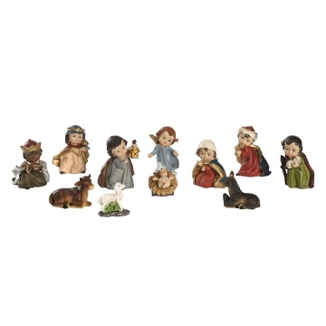 2.5-inch Bethlehem Nights Christmas Nativity Scene Figurine Set: Desktop Decoration & Religious Gift