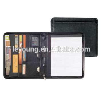 Zipper Document Holder Leather Office Organizer