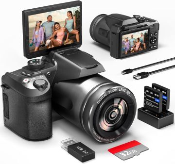 High-Resolution 4K NBD Youtube Camcorder with 68MP, 3.7inch Screen: Your Ultimate Vlogging and Photography Tool