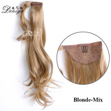 Natural wave wholesale hairpieces clip on magic ponytail with cheap price