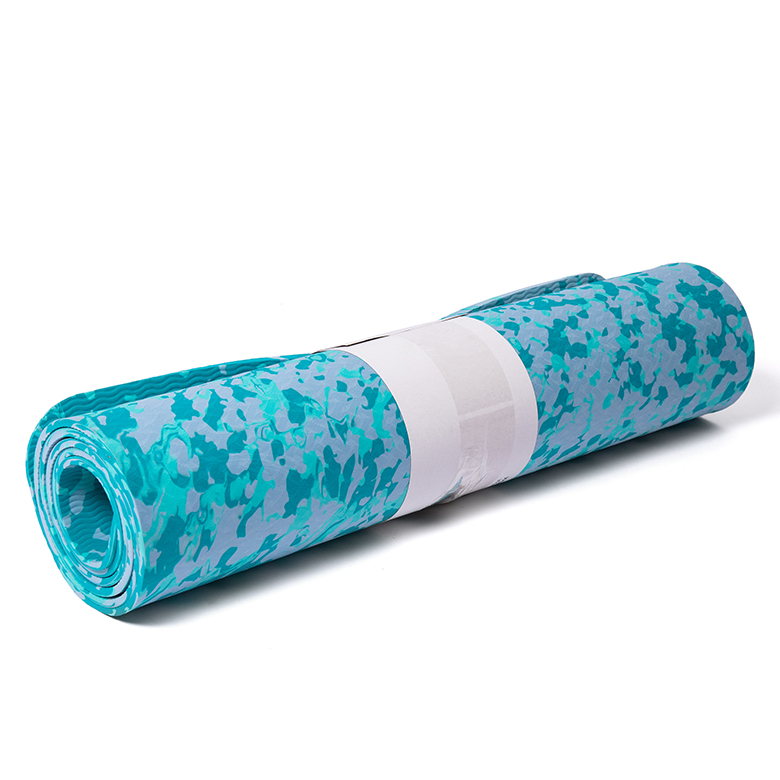 factory manufacturer cheap price blue cloud cheap custom camouflage camo fitness non slip thick 1/2 inch anti-slip yoga mat