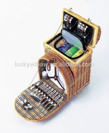 Hot Sell Wicker Picnic Basket, 4 Person Picnic Basket