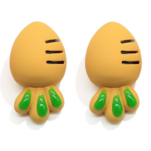 Mini perline di carota in resina 3D Kawaii con foro posteriore per lacci per capelli che fanno bottoni per vestiti per bambini