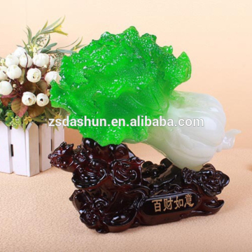 Jade ornament , Jade imitation resin carved cabbage, Cabbage statue for home decor