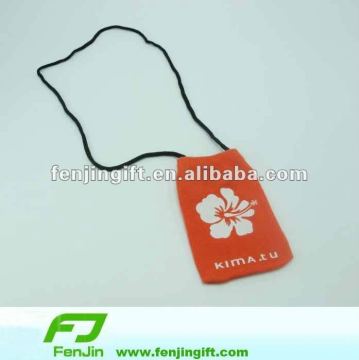 promotion knitted mobile sock with lanyard