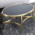 Brassy Stainless Steel Round Coffee Table