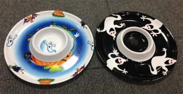 Halloween Round Compartment Plate / Children Dishs