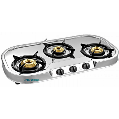 Spectra 3 Burner SS Gas Stove ذاتي الإشعال