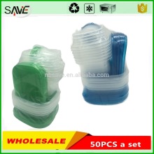 Best crafts 50 pcs Eco-Friendly feature food storage portion control container set