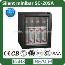 20L no noise no vibration heat pipe minibar; no noise no vibration heat pipe mini bar cooler for 20L; 20L no noise showcase
