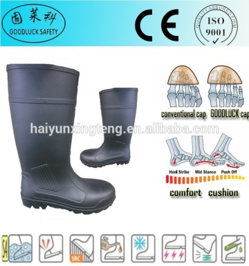 Waterproof PVC Natural Rubber Gumboots "Goodluck Safety" Boots