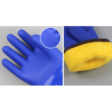 Guantes de trabajo de PVC de clima frío resistentes químicos