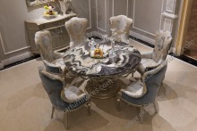 Rococo Style Round Small Dining Table 4 Seater