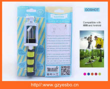 2015 Foldable universal mobilephone holder Remote Control Stick Extendable Handheld Monopod Wired Audio Cable Take Pole