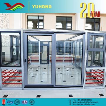 Showroom Decorative Interior Door Glass Metal Frame