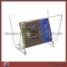 Clear Combined V-shaped Acrylic Brochure/Leaflet/Document Display Holder/Stand