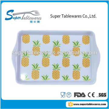 15" melamine serving platter tray custom pineapple design