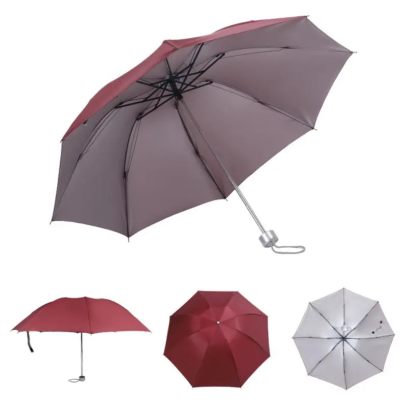 Chinese Manufacturers Wholesale Cheapest Lowest Price Manual Open 3 Folding Umbrella for Advertising