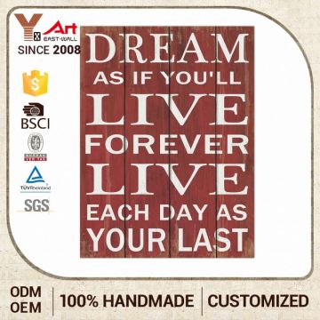 Hot New Products Oem Word Art Craft Metal Sign