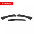 Bumper depan hitam split spoiler lip 3pcs