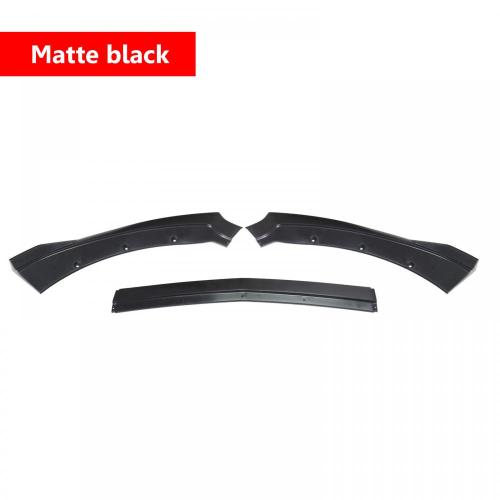 Bumper depan hitam split spoiler lip 3pcs