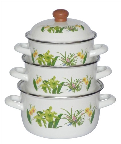 Enamel Casserole Set with Lid (CY809D)