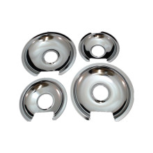 Hotpoint Range Stove Burner Parts: 6" WB32X10012 & 8" WB32X10013 Chrome Drip Pans