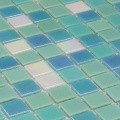 Azulejos de piscina con protector contra salpicaduras de mosaico de perlas mixtas