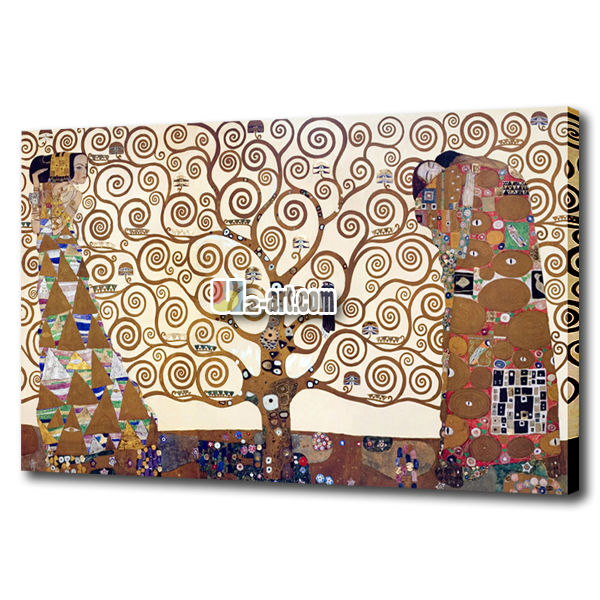 Wholesale Oil painting wall art canvas prints gustav klimt tree of life for home decor