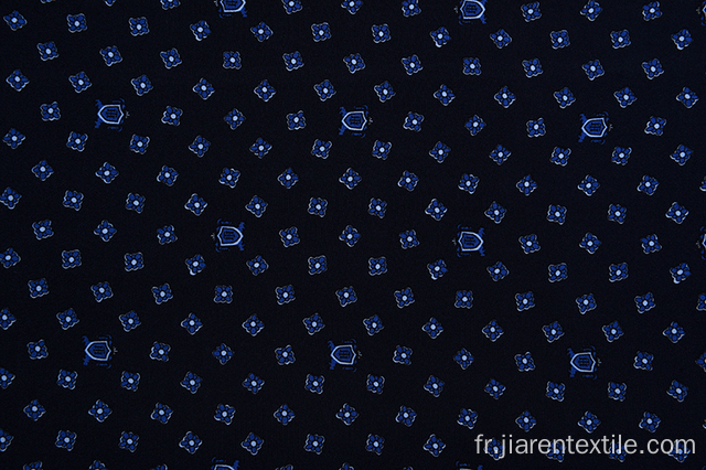 Tissus imprimés à motif de fleurs bleu foncé à prix compétitif