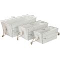 Rectangular Decorative Nesting Wood Storage Crates Boxes