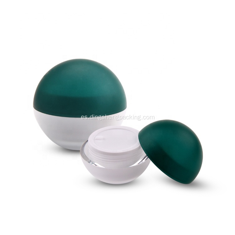 15g 30g Jar de crema de forma de bola cosmética acrílica