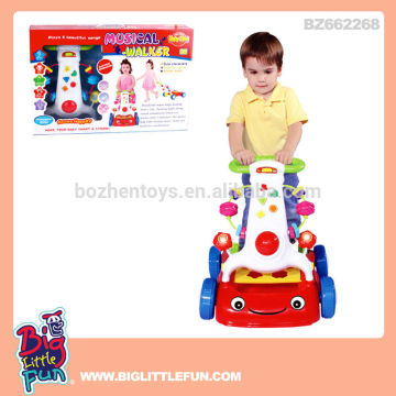 Baby push car,plastic baby push toy car with light and music