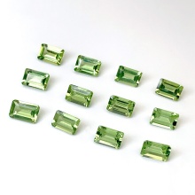 Peridot Rectangular Small Octagonal Emerald Cut Loose Stones