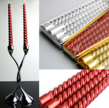 Spiral candles in the family common color