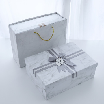Packaging Boxes Custom Marbling Rigid Gift Box White