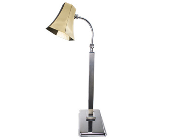 Heat Lamp with Gold Hexgonal Shade