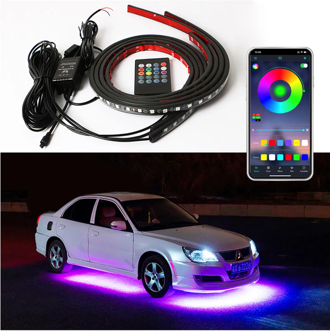 Vibrant APP-Controlled LED Strip Lights for Automotive Customization