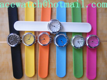 silicone watch silica gel wristwatches slap band watch f