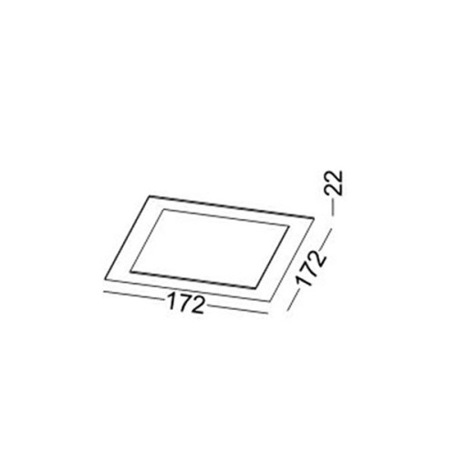 LEDER Square Commercial 12W LED Downlight