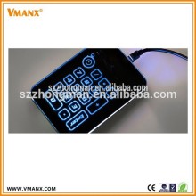 Capacitive touch lighting switch for USB keypad