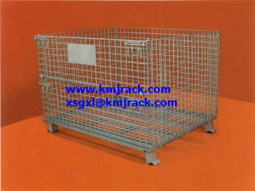 Forklift storage bins wire container