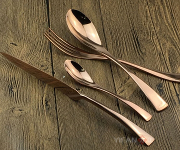 Rose gold cutlery set