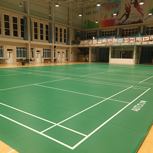 Material de PVC e piso de badminton com superfície UV