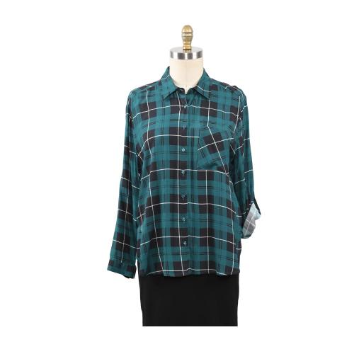 Ladies Tops Spring New Arrival Plaid Casual Shirt