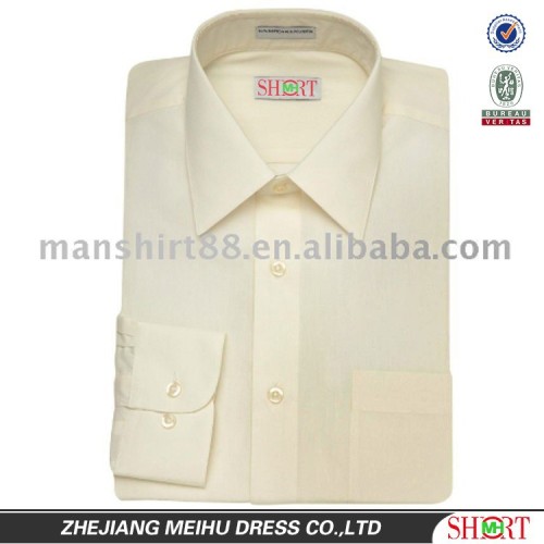 men's ivory T/C dress long sleeve shirts