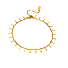 18K Gold-Plated Waterproof Women's Fashion Anklet - Never Fade Stainless Steel Party Anklet