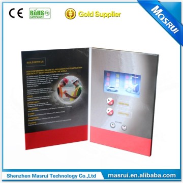 Multifunctional lcd video brochure card/Business gift video greeting gift card